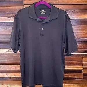 Size L PGA TOUR Navy Blue polo short sleeve top shirt