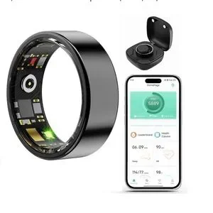 Size8 Black Smart Health Ring