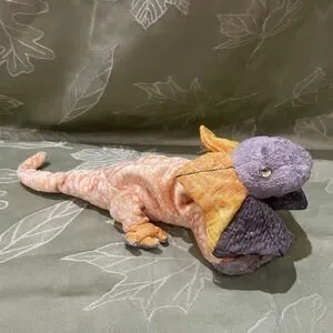 Slayer Frilled Lizard Ty Beanie Baby 2000 Orange Bean Bag Plush With Tag