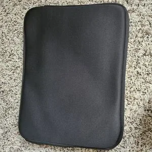 Sleek Black Neoprene Tablet Sleeve With Diagonal Zipper