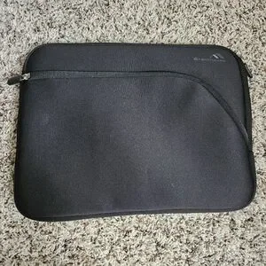 Sleek Black Neoprene Tablet Sleeve with Diagonal Zipper