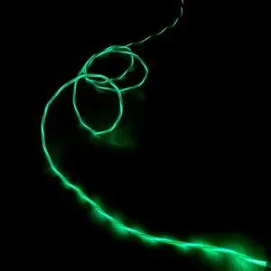 Sleek Green LED IPhone Charger. Charge On The Go With Style And Uniqueness