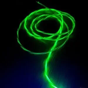 Sleek Green LED IPhone Charger. Charge on the go with style and uniqueness