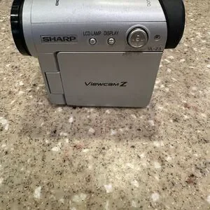 Sleek Silver And Black Professional Video Camera By Sharp View Cam Z Good Shape
