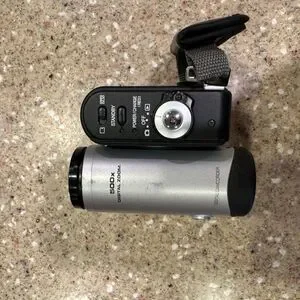 Sleek Silver And Black Professional Video Camera By Sharp View Cam Z Good Shape