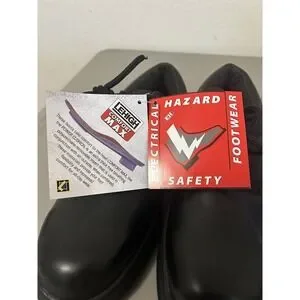 Slip Grips Women's 9.5 NEW Steel Toe Slip Resistant Total Work Shoe Leather Blk