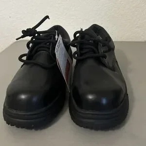 Slip Grips Women's 9.5 NEW Steel Toe Slip Resistant Total Work Shoe Leather Blk