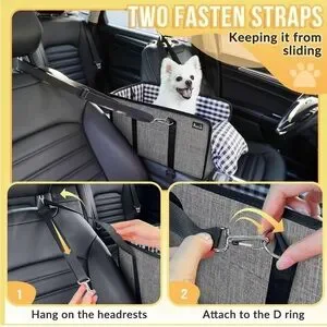 SlowTon Console Dog Car Seat For Pets Up To 11 Lbs NWT