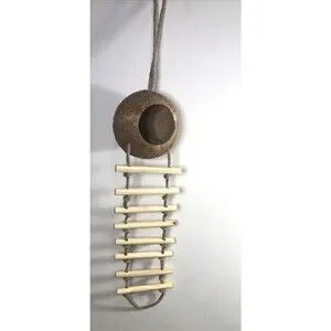 Small Critter Coconut Shell nesting area w/Ladder for Bird Reptile -24" NEW