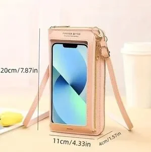 Small Crossbody Bag Touch Screen Phone Case Cellphone Purse Wallet PU Leather
