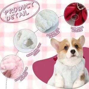 Small Dog Sweaters Dress For Dogs Girl Faux Fur Cat Coat With Snap-on Closure Fo