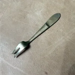 Small Jamaica Pineapple Cocktail Fork Gold Vintage