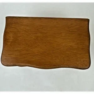 Small Jewelry Box Oak Finish Velvet Lined Mirror Lift Top & Lift Out Tray