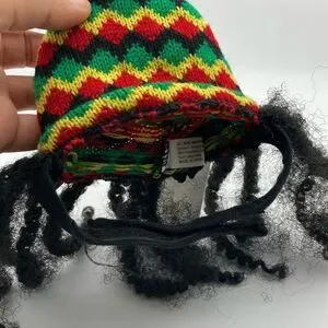 Small Pet Cat Costume Rasta Hat And Dreadlocks