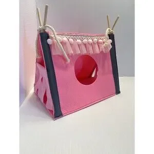 Small Pet Hide Felt Tent Hamster Guinea Pig Pink