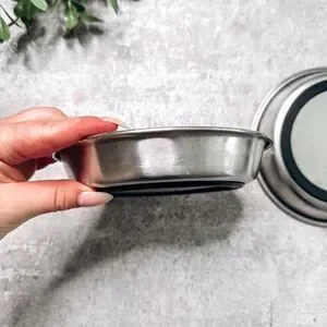 Small Silver Stainless Steel Cat Dishes