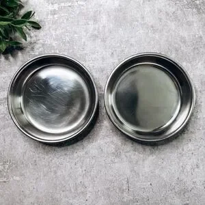 Small Silver Stainless Steel Cat Dishes