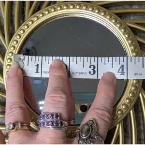 Small Starburst Sunburst Gold Plastic Mirror Wall Decor 9.5" Boho That 70's Show