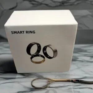 Smart Ring with Gold and Black Accents