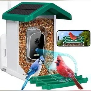 Smart Solar Bird Feeder with Camera WiFi