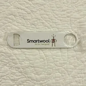 Smartwool White Bottle Opener with Logo