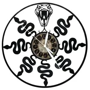 SNAKE vinyl record clock
