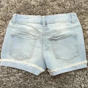 SO Mid Rise Shortie Jean Shorts