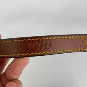 Soft Touch Large Dog Brown Leather Leach 24" With Extra Long Leash