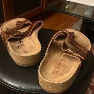 SOLEPLAY Brown Leather Men’s Stylish Sandals With Braided Strap Made In India