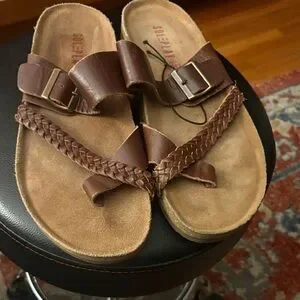 SOLEPLAY brown leather men’s stylish Sandals with braided strap made in India