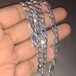Solid Not Plated Cuban Link Chain & Bracelet Huge Black Friday Sale Best Gift