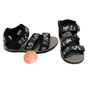 Sonoma Gravity Boys Adjustable Sandals Camo Grey Size 1 NEW