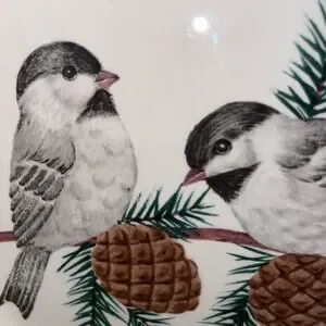 Sonoma Life Style Knollwood 8 1/8" Accent Decor Plate - Birds-pinecones