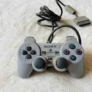 Sony PlayStation 1 PS1 Dual Shock Analog Gray Controller (SCPH-1200)