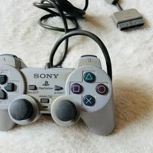 Sony PlayStation 1 PS1 Dual Shock Analog Gray Controller (SCPH-1200)