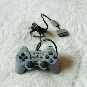 Sony PlayStation 1 PS1 Dual Shock Analog Gray Controller (SCPH-1200)