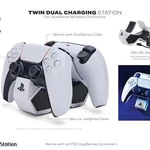 Sony PlayStation Twin Charging Station - White and Black