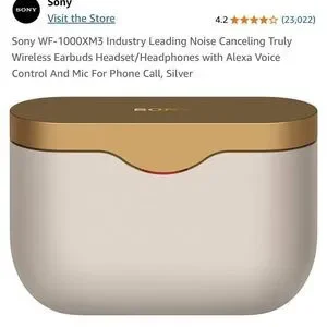 Sony Wireless Earbuds with Charging Case - Model WF - 1000XM3