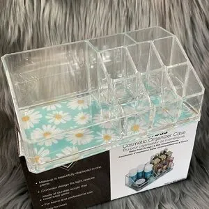 Sorbus 9 Slot Cosmetic Organizer Daisy Print