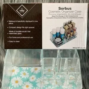 Sorbus 9 Slot Cosmetic Organizer Daisy Print