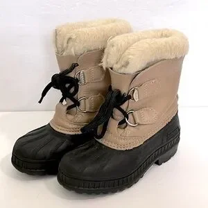 Sorel boots tan and Black size 13 children