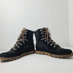 Sorel Men's Black Mukluk NM1926-010 Leather Mid-Top Ankle Snow Boot Size 10.5