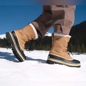 Sorel Men’s Caribou Leather Waterproof Snow Outdoor Boots Size 14 NEW NWT