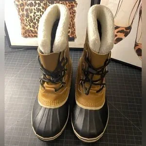 Sorel Men's Manitou Waterproof Winter Insulated Faux Leather Duck Boots Size 7