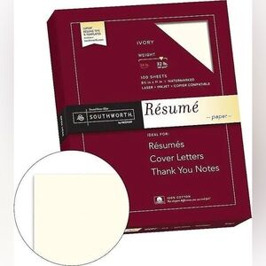 Southworth company Cream Paper resume Sheets Southworth company Cream Paper resume Sheets