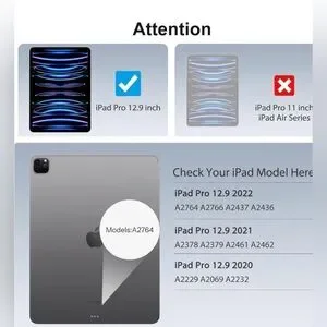 Sparin 2 Pack Screen Protectors 12.9 IPad Waterproof (NWT) Bubble Free