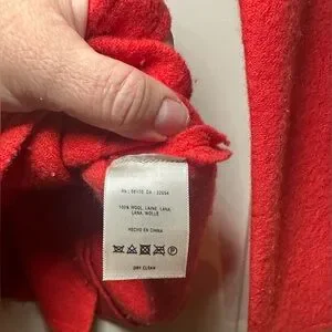 SPARROW Anthropologie Celesta Orange Wool Belted Cardigan Jacket Small