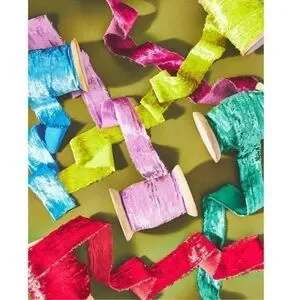 SPECIAL PRICING Anthropologie Velvet vintage fray ribbon Spool