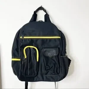 Spencer’s Tech Backpack with Power Bank Laptop Sleeve Black/Yellow