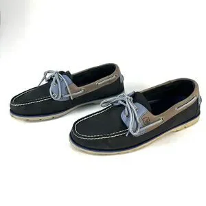 Sperry Boat Dress Shoes Spring Summer Mens 10.5 Leather Casual Flats Blue Gray